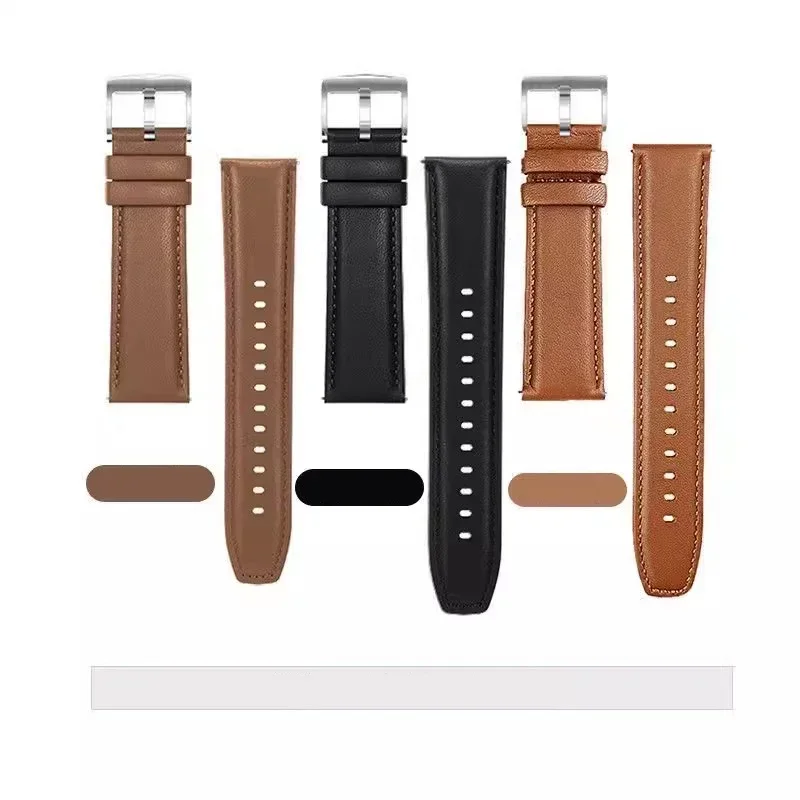 Premium Genuine Leather Watchband with Steel Pin Buckle – High-Quality Wrist Belt Bracelet