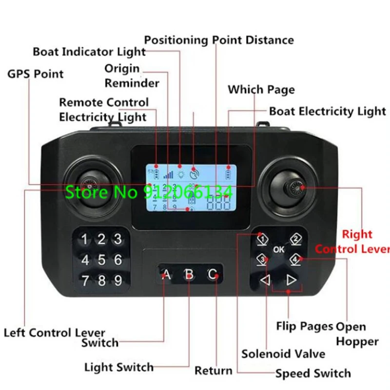 전기 언후크 리모컨 미끼 보트, 고출력 GPS Retun RC 낚시 미끼 보트, 600M, 99GPS, 3 기어 속도, 55cm, 대형 2.5kg, 12V