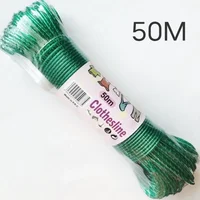 50M Washing Lines Long Rope Drying Clothes Hangers Steel Wire Lines PVC Camping Outdoors Garden Travel Supplies for Clothesline 1