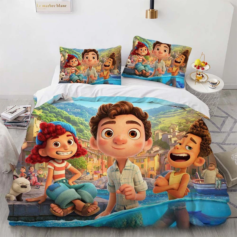 thumbnail image 1 of Disney-Juego de ropa de cama de dibujos animados, funda de edredón, funda de almohada, decoración de Anime, Kawaii, cama, Spead, dormitorio, regalo para niños, 1 of 5