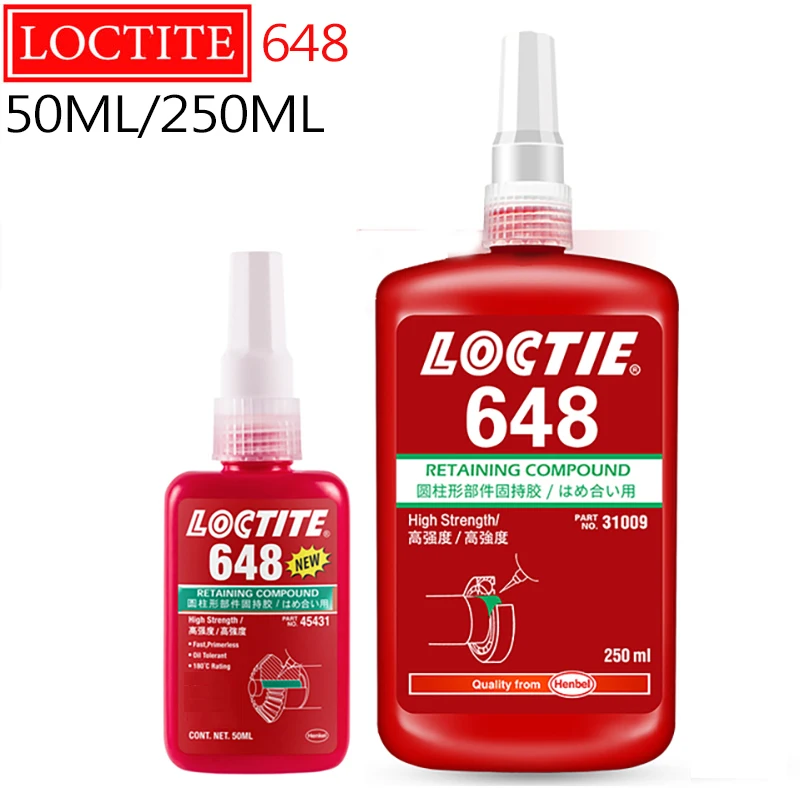 50ml Loctite 648 Bearing Glue Cylindrical Parts Hold 250ml 티몬