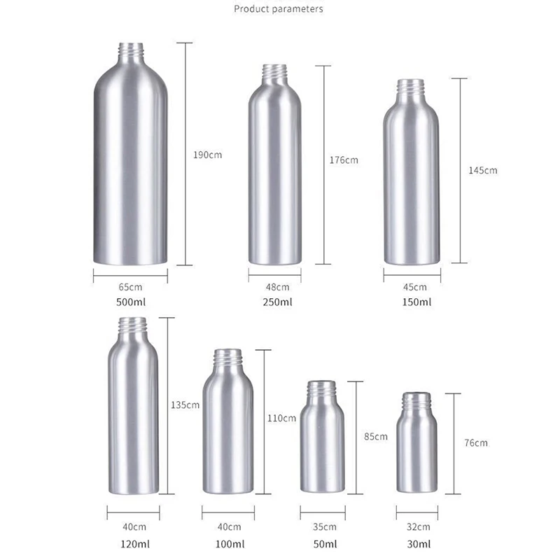 Flacone in alluminio da 50-500ML flaconi Spray vuoti spruzzatore a pompa nebulizzatore Fine