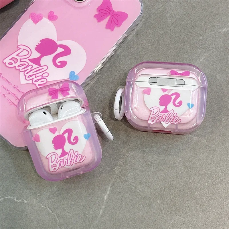 

Barbie Pink Case For Airpods Pro Case,Soft TPU Clear Protective Earphone Cover For Airpods 3 Case/Airpods Pro 2 Case For Girls