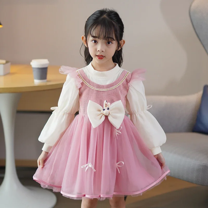 

Hot Toys Disney Princess Dresses for Girls Add Cashmere Winter Doll Collar Short Long Sleeve Bow Pompadour Dress Daily #R1314