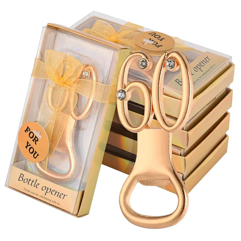 

25Pcs Gold Bottle Opener for 40th/60th/70th/80th Birthday Favors, Wedding Party Souvenirs Decorations, Return Gifts for Guests