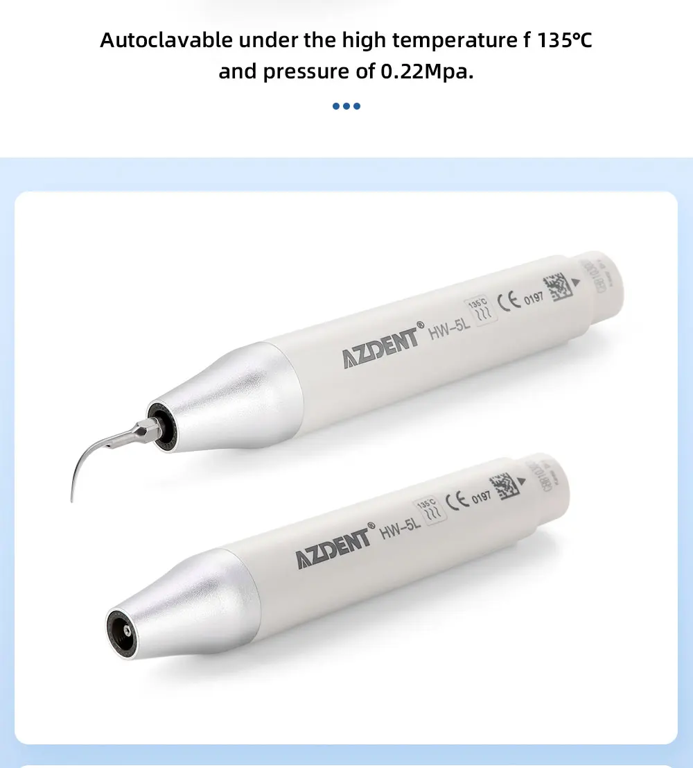 Azdent-Dental Scaler ultra-sônico com luz LED, Handpiece