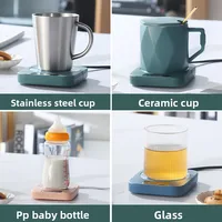 Chauffe-tasse intelligent 55 degrés, prise EU/US 220V/110V, tapis chauffant isolant, sous-verre chauffant pour lait, café, bureau, thé, usage domestique 6