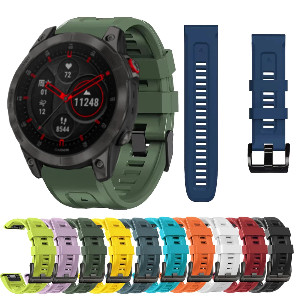 wetenschappelijk twaalf Posters 22mm Watch Strap For Garmin Epix Silicone Quick Fit Sport Band For Garmin  Fenix 7 6 5 Approach S62 Instinct 2 Marq Smart Watch - Watchbands -  AliExpress