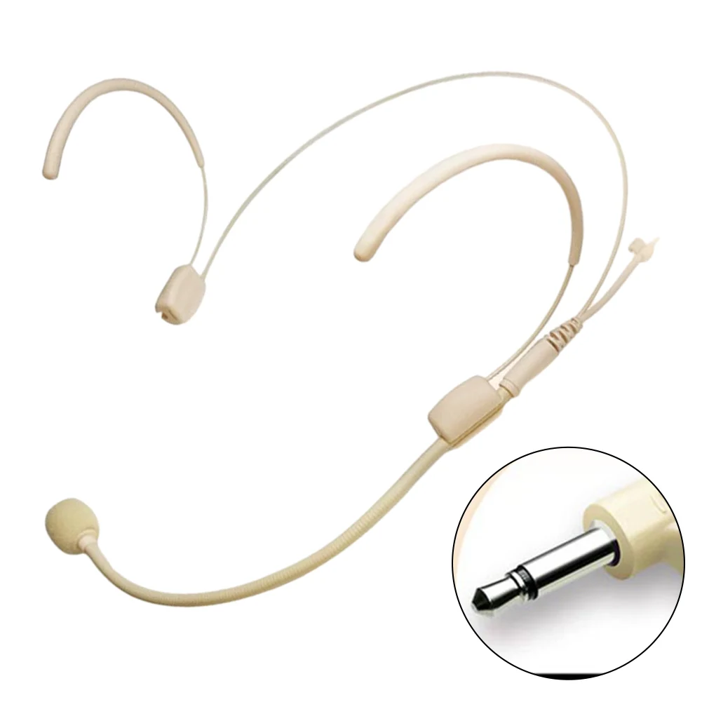 

Skin Tone Microphone Bee Loudspeaker Speech Double Hang Ear Wired Microphone For Stage Dedicated Recording Live Broadcast Crowd