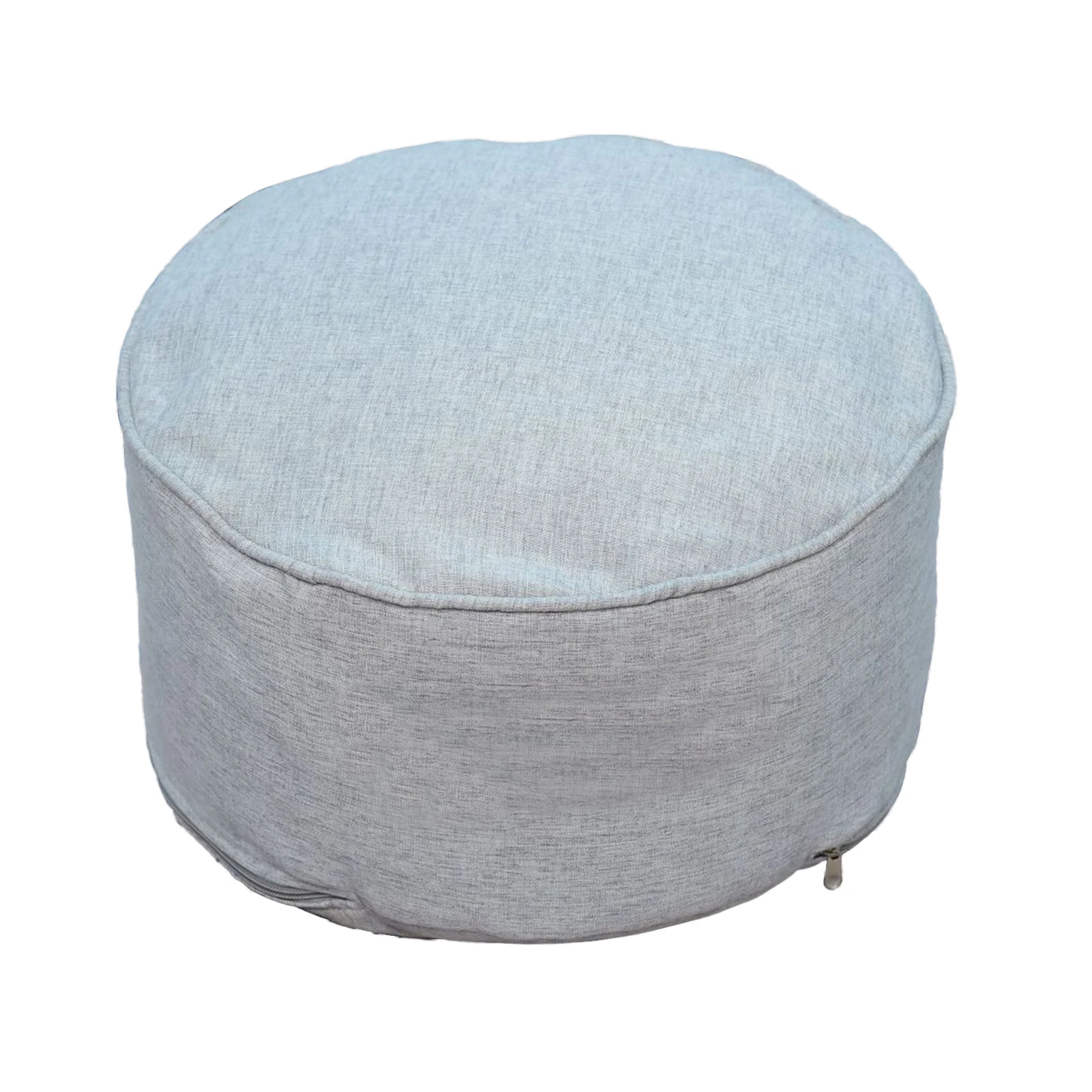 

Pouffe Footstool Living Room Bean Bag Sofa Stool Bedroom Round Ottoman Modern Pull-Tab Minimalist Solid Linen Home Decor