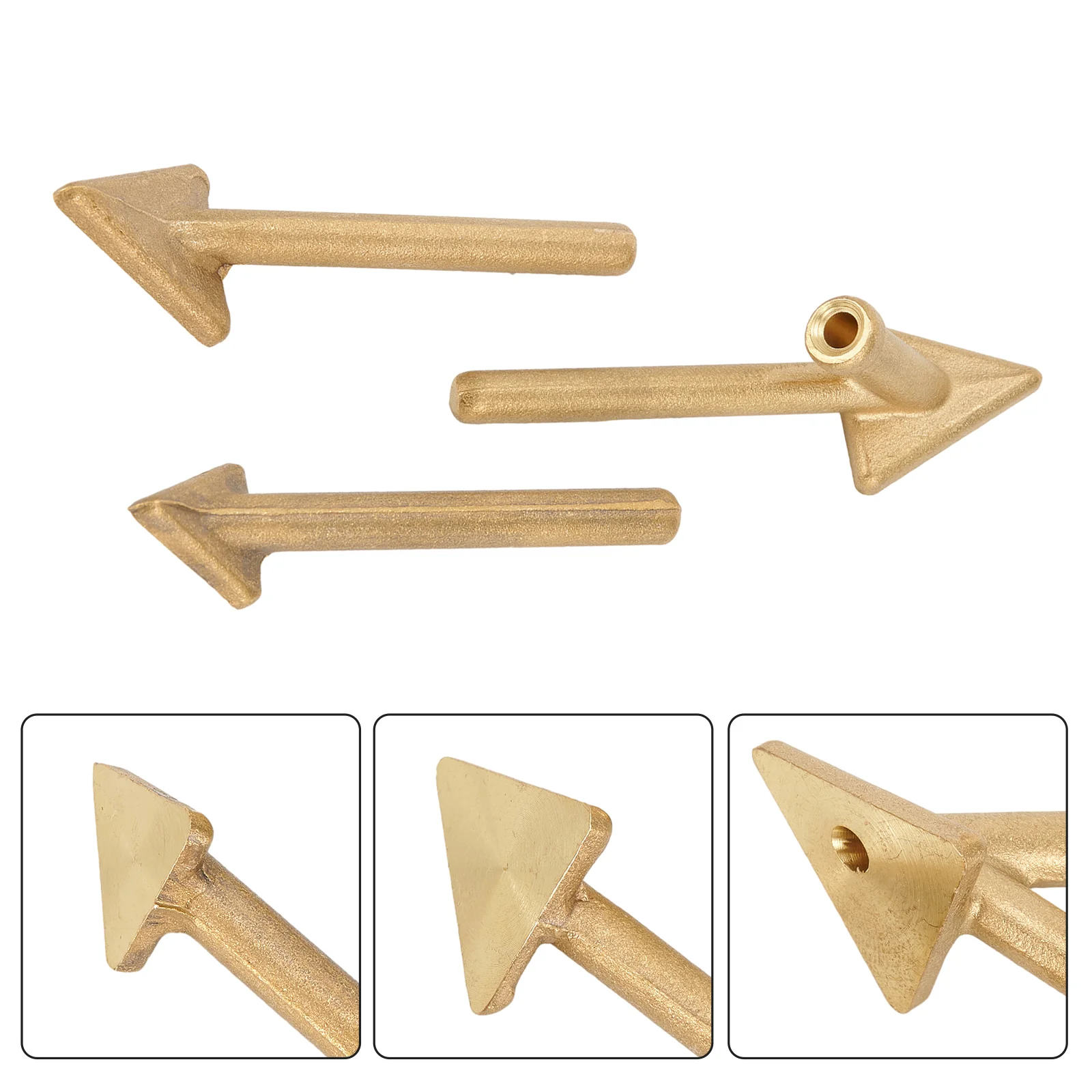 3pcs Soldering Iron Tips Steel Copper Repair Triangular Smoothing Head Welding Tips Replacement For 80 Watt Plastic Welding