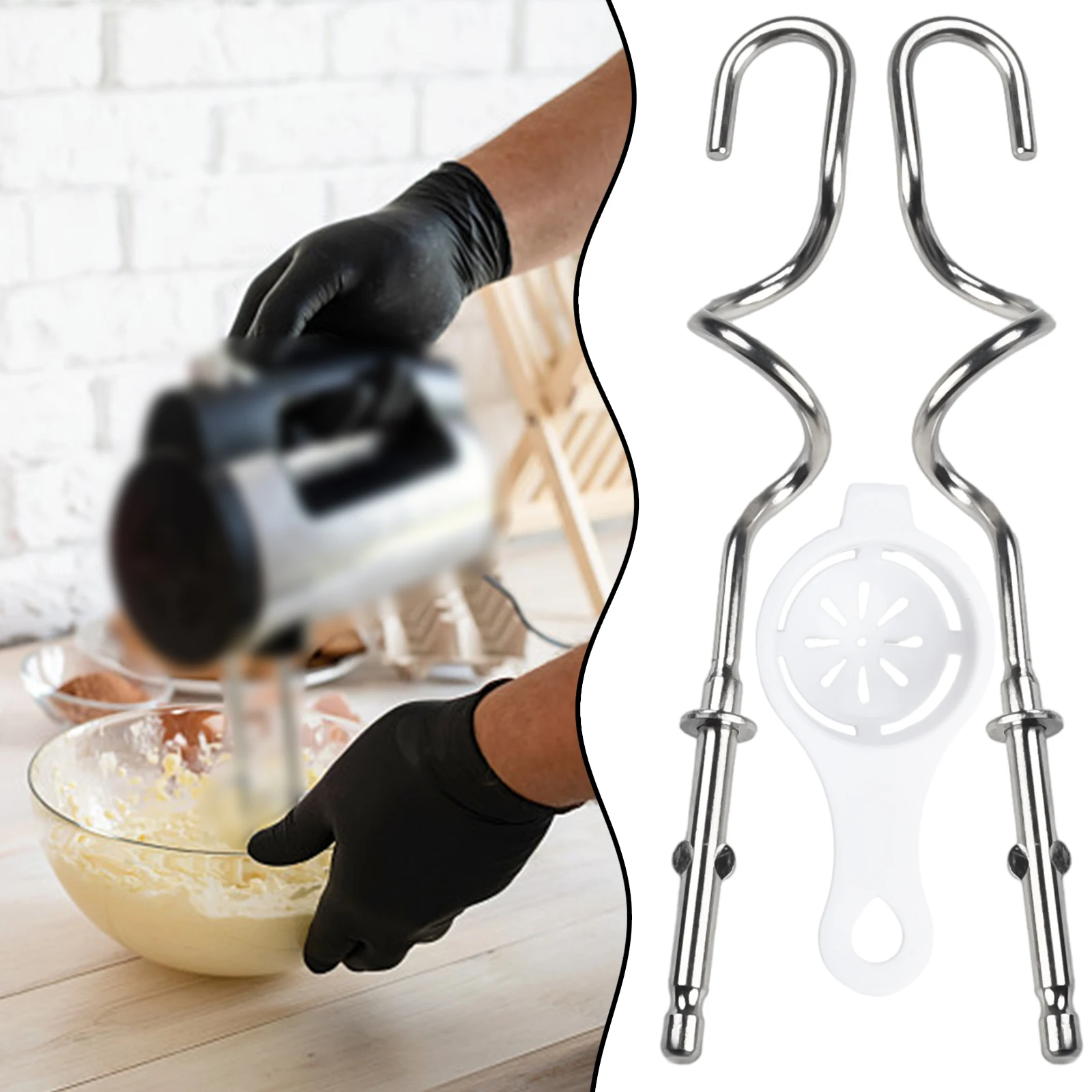 

2Pcs Egg Beater Dough Blend For Kenwood Replacement W/Hand Mixer Whisk Accessories Household Kitchen Baking Tools Part