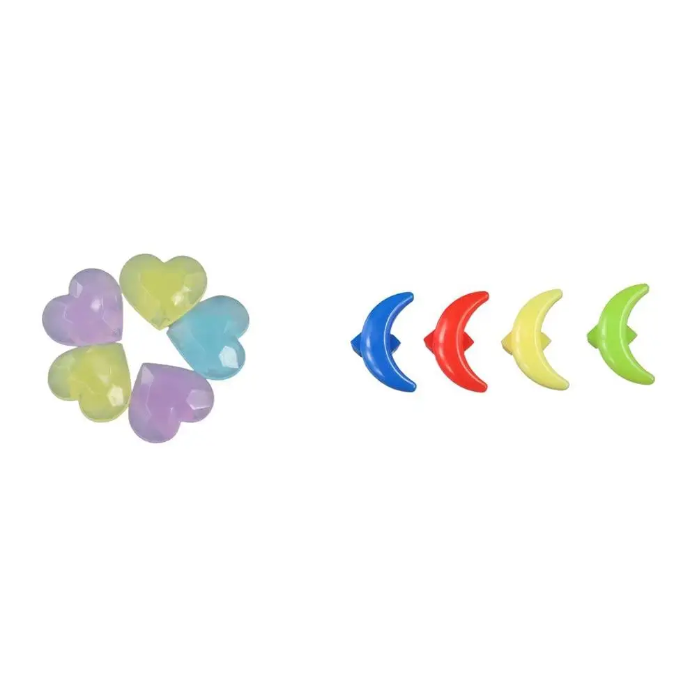 20PCS Colorful Spoke Beads Mixed Color Star Bicycle Wheel Spoke Beads Plastic Glow Children's Bicycle Decoration