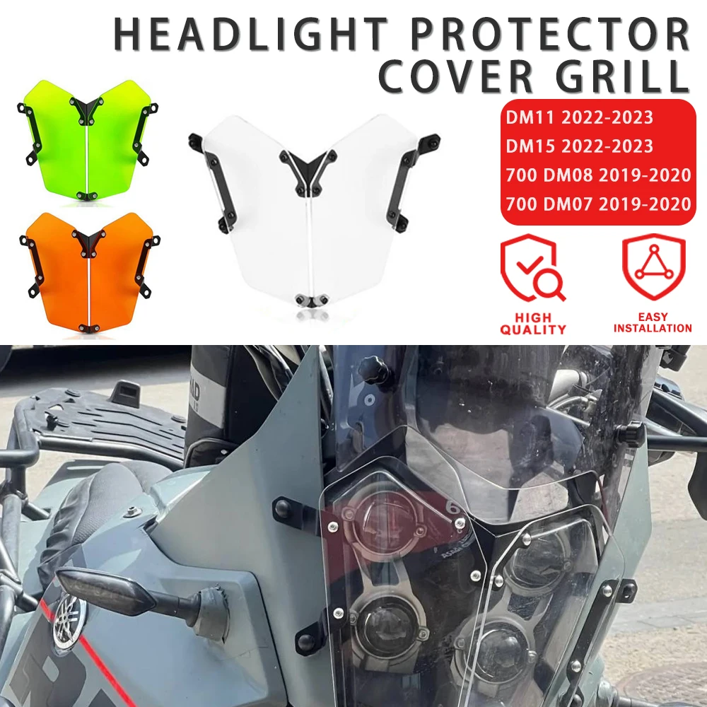 

For YAMAHA TENERE 700 2019 2020 2021 2022 t700 XTZ700 XTZ690 Accessories Headlight Grill Grille Cover Protection HeadLamp Guard