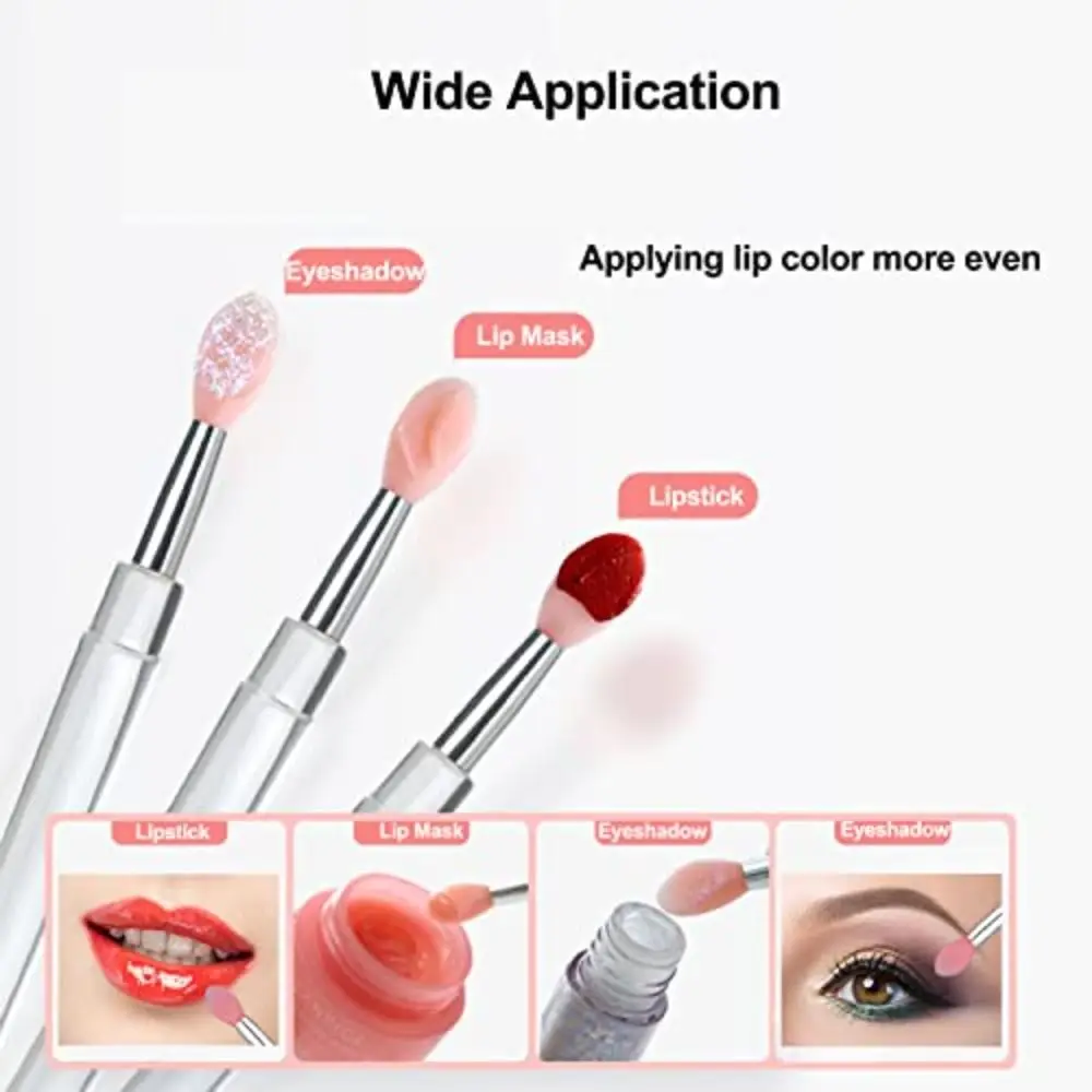 Hot sale Crystal Handle Portable Applicator Flexible Lipstick Lip Brushes