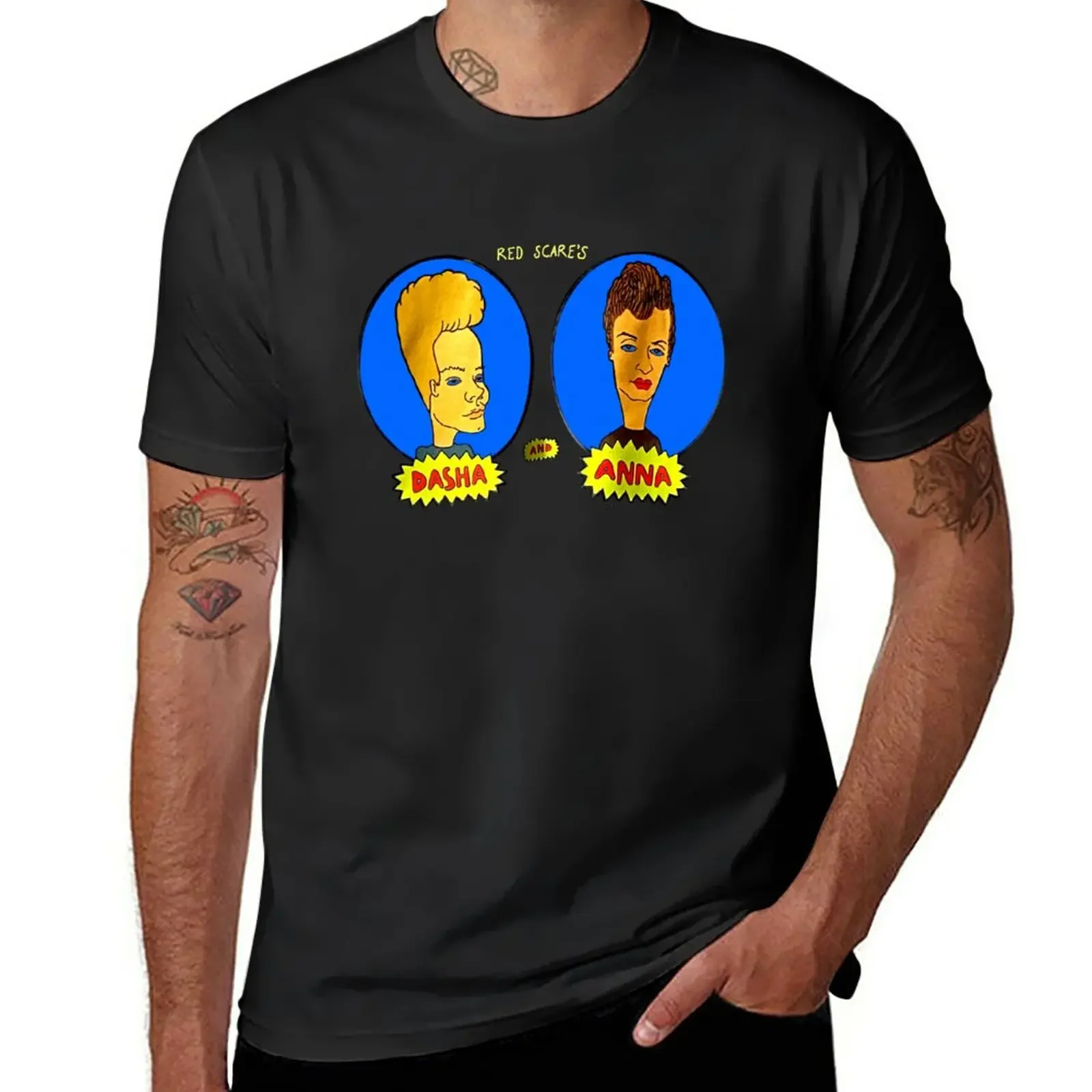 

Красная пугающая футболка Merch, футболки, блузка, винтажные черные футболки для мужчин