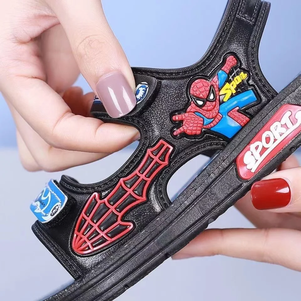 Summer Baby Girls Sandals For Kids Cartoon Spiderman Student Beach Shoes Children Boys Toddler Kids Non Slip Slippers EUR 21-40 5