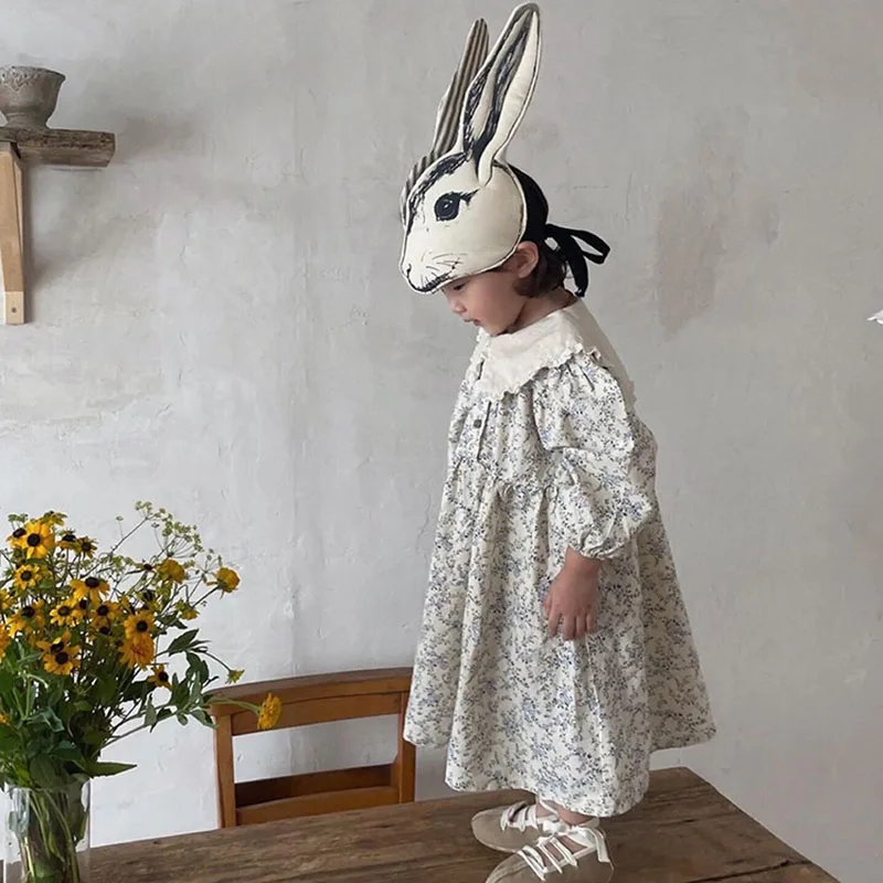 Autumn Floral Girls Dress Kids Clothing