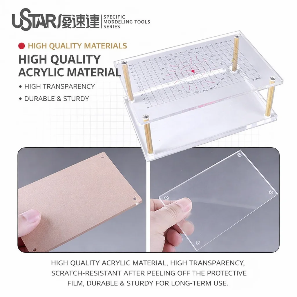 Ustar 스티커 로케이터 모델 데칼 포지셔닝 도구, 조립 모델 제작 도구, 취미 DIY, UA-90128/90129