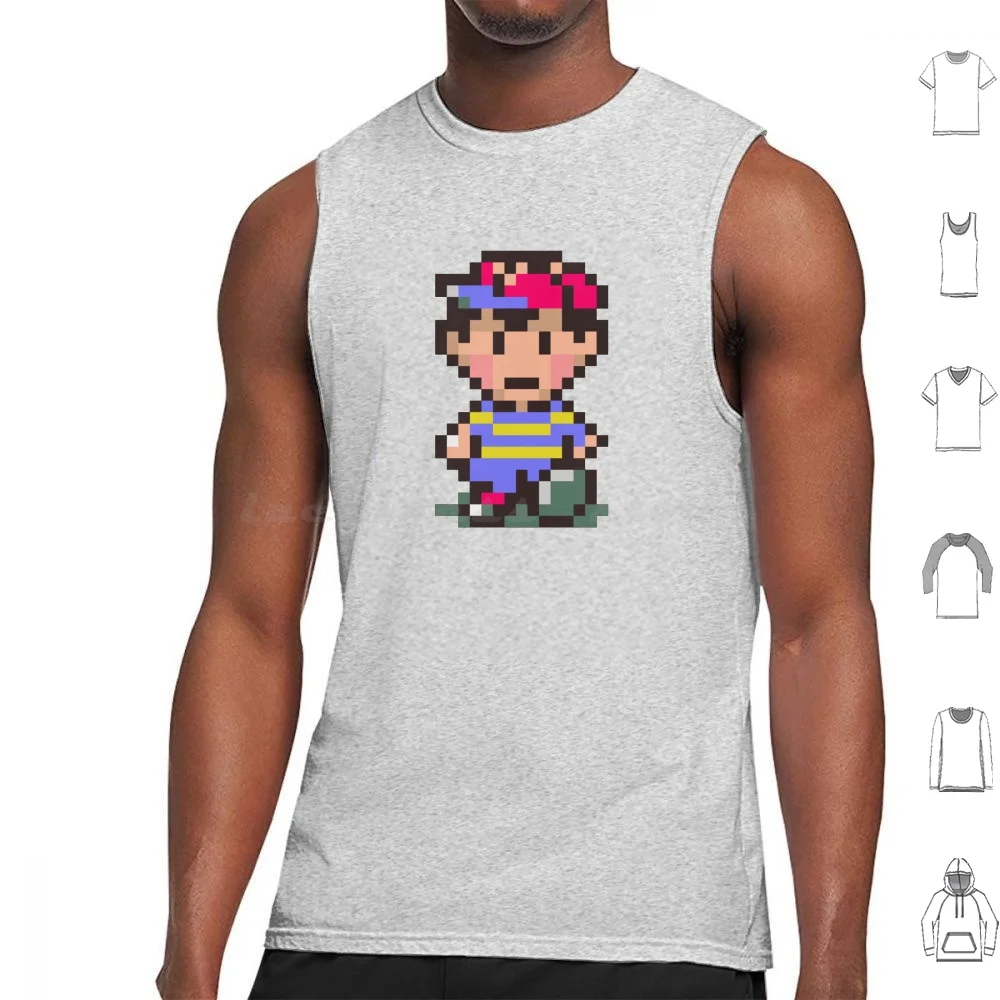 Ness Sprite Canotte Stampa Cotton Earthbound Ness Mother Snes Mother 2 Lucas Mother 3 Retro Super Smash Bros Game Rpg