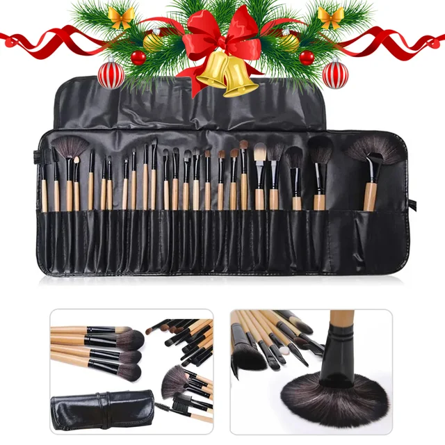 Gift Bag Of 24 pcs Makeup Brush Sets Professional Cosmetics Brushes Eyebrow Powder Foundation Shadows Pinceaux Make Up Tools