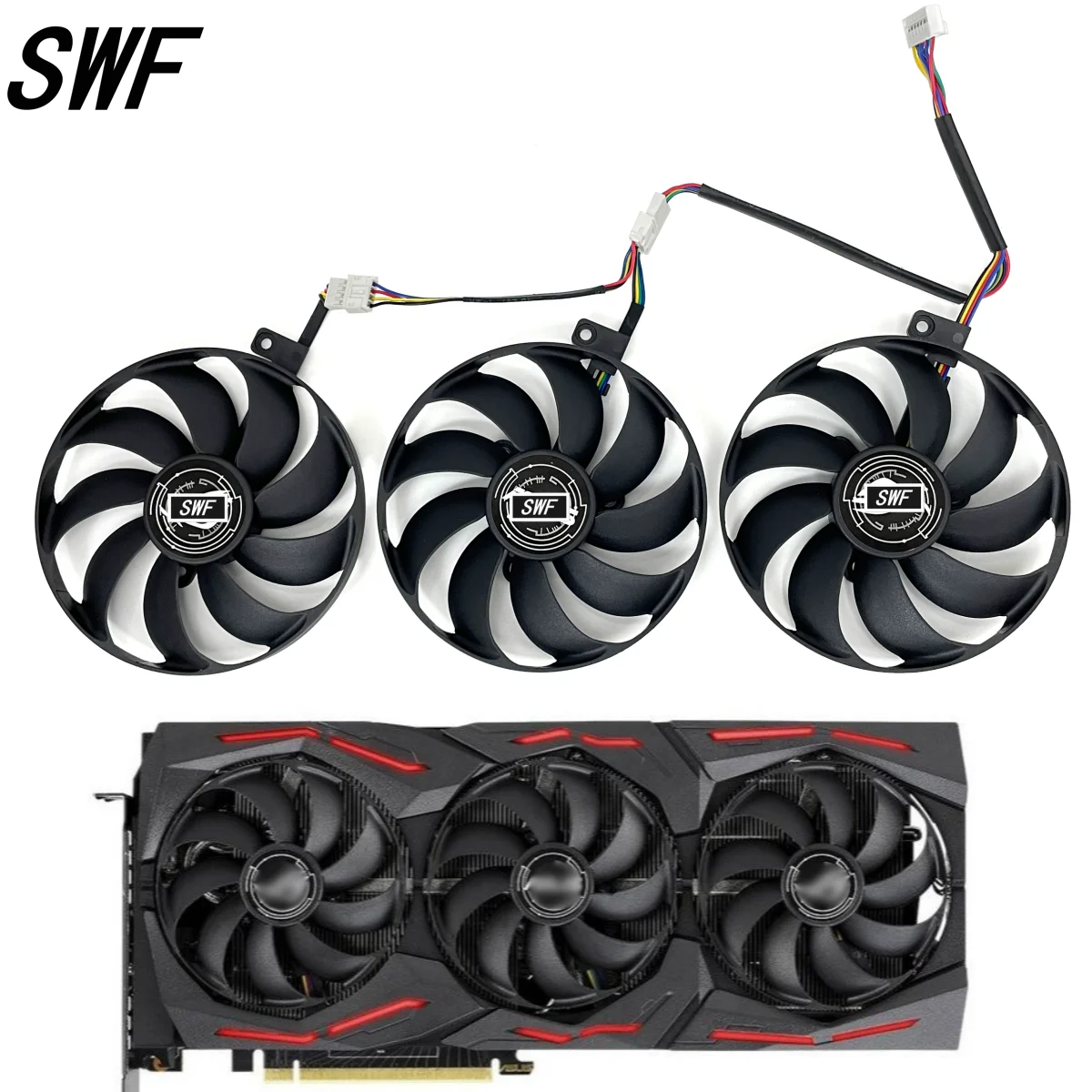 Fdc10H12S9-C T129215Su Ventole Di Raffreddamento Per Schede Gpu A 7Pin Per Ventola Asus Rog Strix-Geforce Rtx 2070 2080 Super Ti Gaming Rtx2080 Rtx208