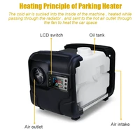 Chauffage d'air Diesel pour voiture, 12V, 24V, 5000W, coque en aluminium, chauffage de stationnement, sans fil, télécommande LCD, préchauffeur de moteur 6