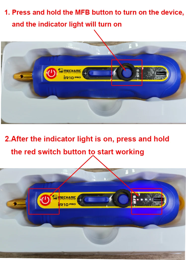 MECHANIC iR10 PRO Electric Glue Remover Pen 6in1 third gear adjustable for Mobil