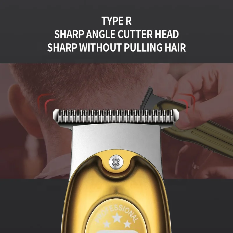 KEMEI Cortadora de pelo profesional para hombres, kit de corte de pelo  inalámbrico para hombre, 1986 Pro para barberos con pantalla LED recargable