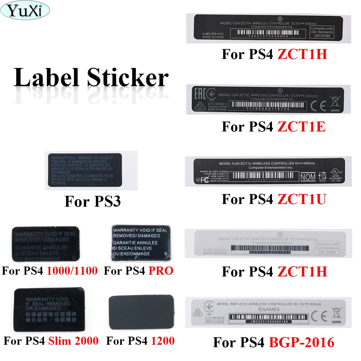 Yuxi For Ps3 Ps4 Slim 00 1000 1100 10 Pro Controller Label Housing Shell Slim Black White Back Sticker Lable Seals Accessories Aliexpress Yuxi For Ps3 Ps4 Slim 00 1000 1100 10 Pro Controller Label Housing Shell Slim Black White Back Sticker Lable Seals Accessories Aliexpress