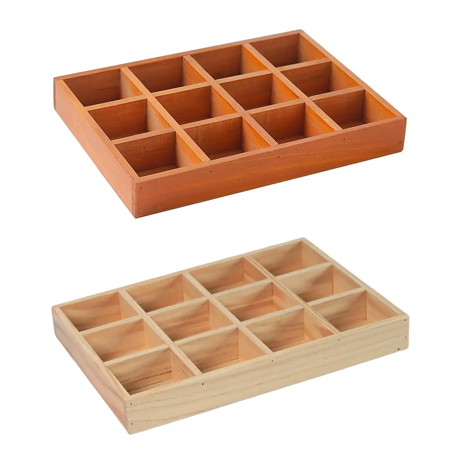 Wood Drawer Organizer with 12 Sections Rectangular Sturdy for for Arts and Crafts Supplies Multipurpose Cosmetics Divided Tray Wood Drawer Organizer with 12 Sections Rectangular Sturdy for for Arts and Crafts Supplies Multipurpose Cosmetics Divided Tray