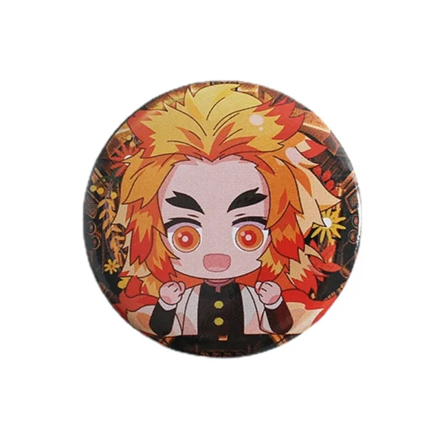 Anime Second element Q Version Badge Bar Butterfly Endure Tanjirou Fugang Yi Yong Shan Yi Yan Column Pendant Anime Peripheral XZ-2212-A3
