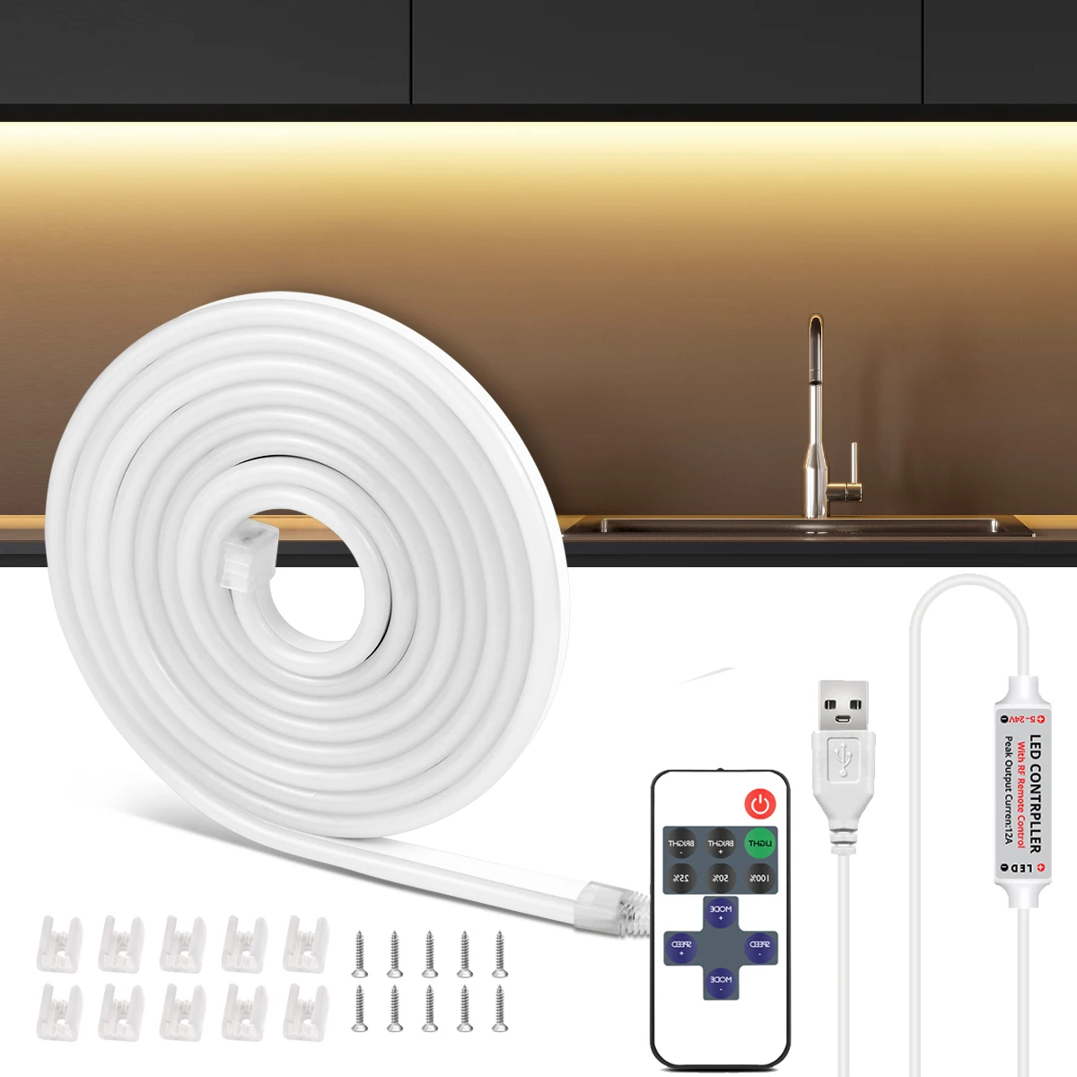 3M Néon Bande LED , RGBIC Ruban LED, Contrôle APP et Télécommande IR