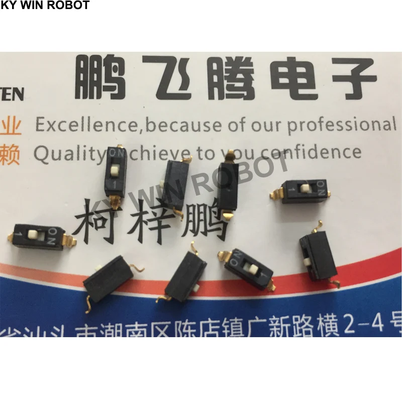 

10PCS/LOTS Original Taiwan KE DSIC01LSGET dip switch 1 bit 1P1 SMD 2.54 pitch flat dial code