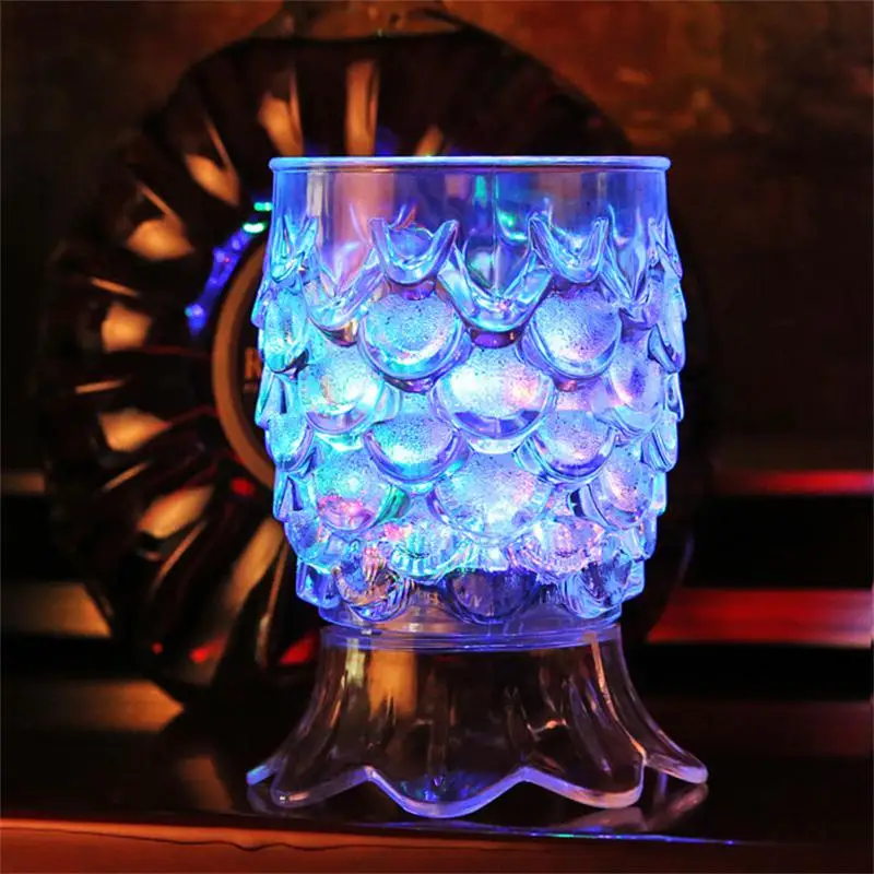 Led Light Glass Cup Bicchiere Da Vino Luminescente Glowing Drink Juice Cup Cola Beer Glass For Party Bar Tema Romantico Glow Drinkware