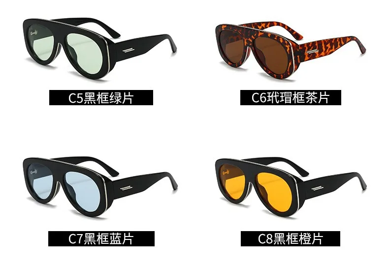 Modische Übergroße Piloten-Sonnenbrille für Damen Luxusmarke Vintage Y2K Punk Sonnenbrillen für Damen Trendige Outdoor-Brillen – Detail 8