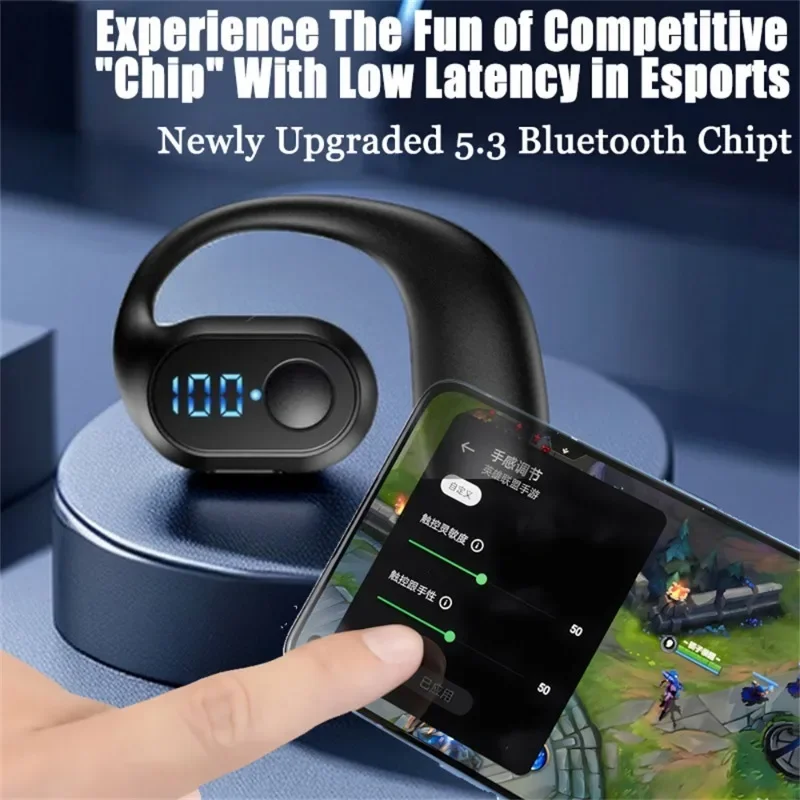 TWS W8 Bluetooth Earphone Wireless Single Ear Hanging Ear Type Non In Ear Business Sports OWS HD Games Comfortable Sports 6