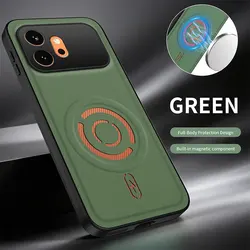 Magnetic Shockproof Leather Phone Case with Soft TPU Frame for Honor 600 Pro (Green)