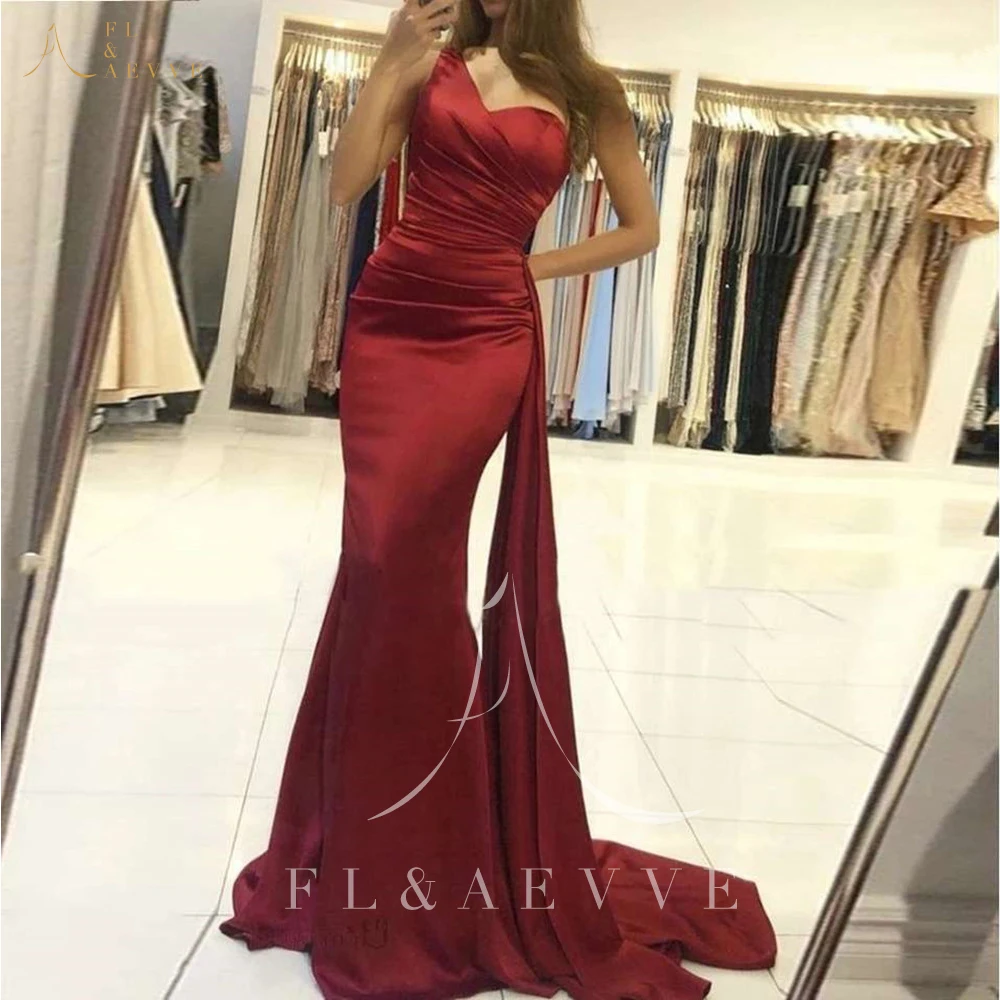 Burgundy Satin Dress Bridesmaid Dresses Mermaid Wedding Guest Woman Dress For Wedding Party
