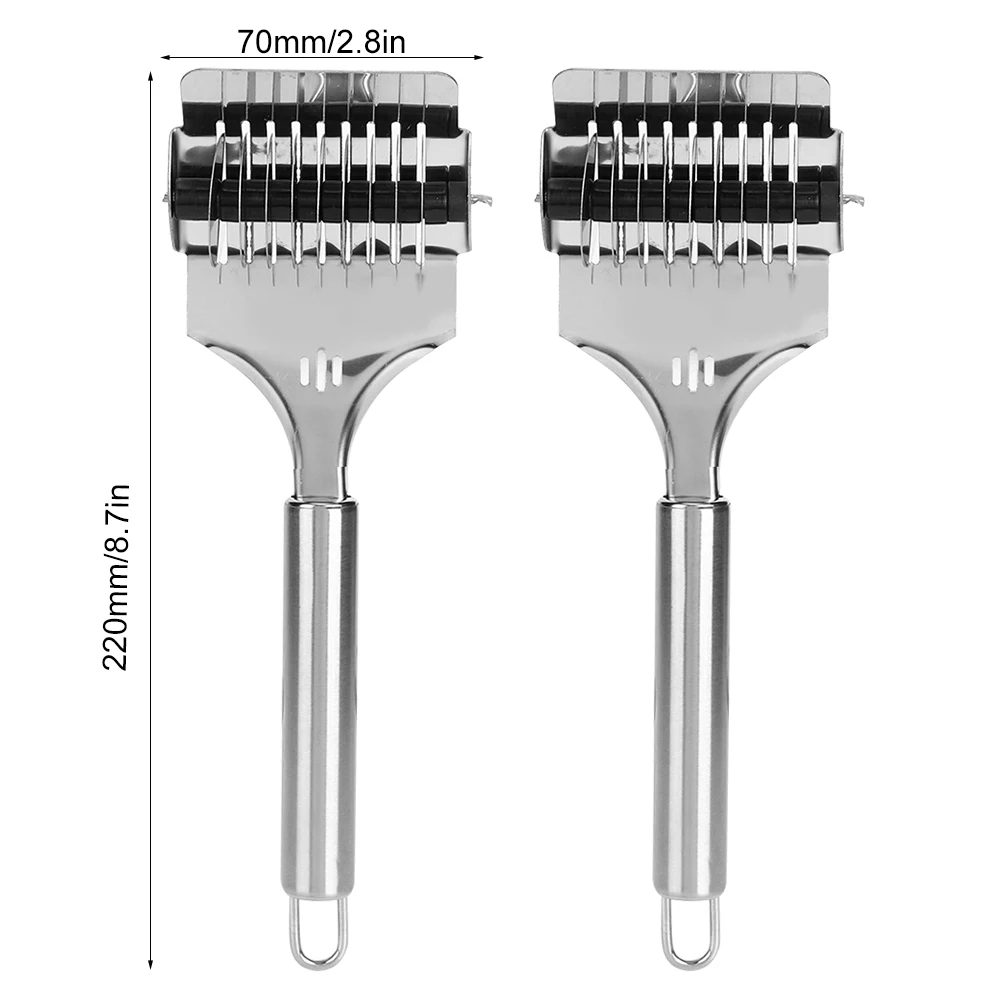 Kitchen Tool Noodle Cutter Stainless Steel Noodle Lattice Roller Dough Cutter Pasta Spaghetti Maker for Kitchen Cooking Tools