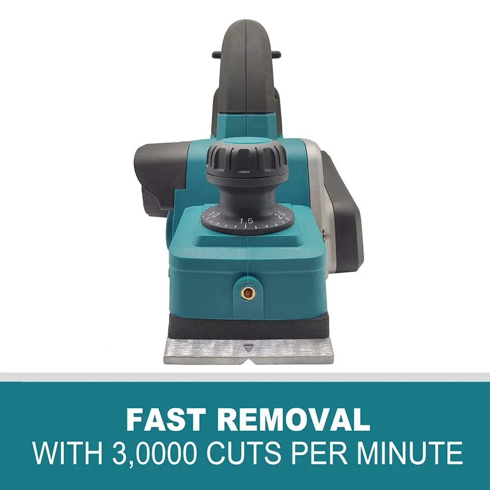 Rechargeable Electric Planer Cordless Handheld Wood Cutting Tool Woodworking Power Planer For Makita 18V Battery 3