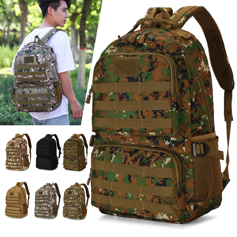 Large capacity camouflage backpack, luggage backpack, tactical hiking mountaineering backpack mochilas