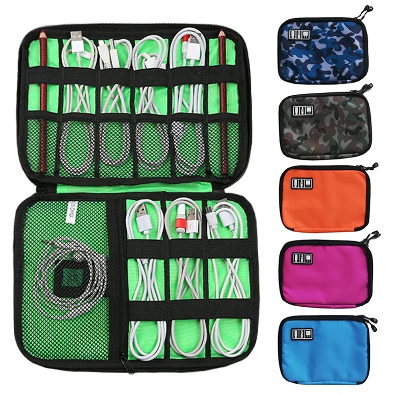Organizzatore Di Cavi Dati Usb Portatile Sacchetto Di Immagazzinaggio Digitale Auricolare Borsa Per Cavi Penna Ricarica Borsa Per Scatola Del Tesoro O