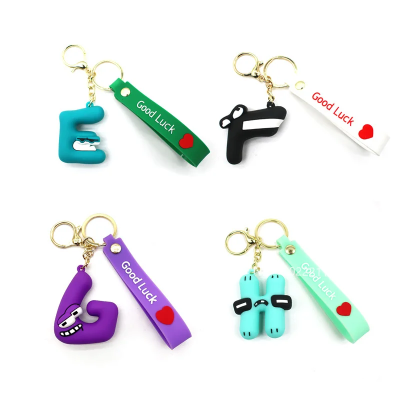 Alphabet Lore Keychains Video Game Party Favors Kids Gift Alphabet PVC  Keychain