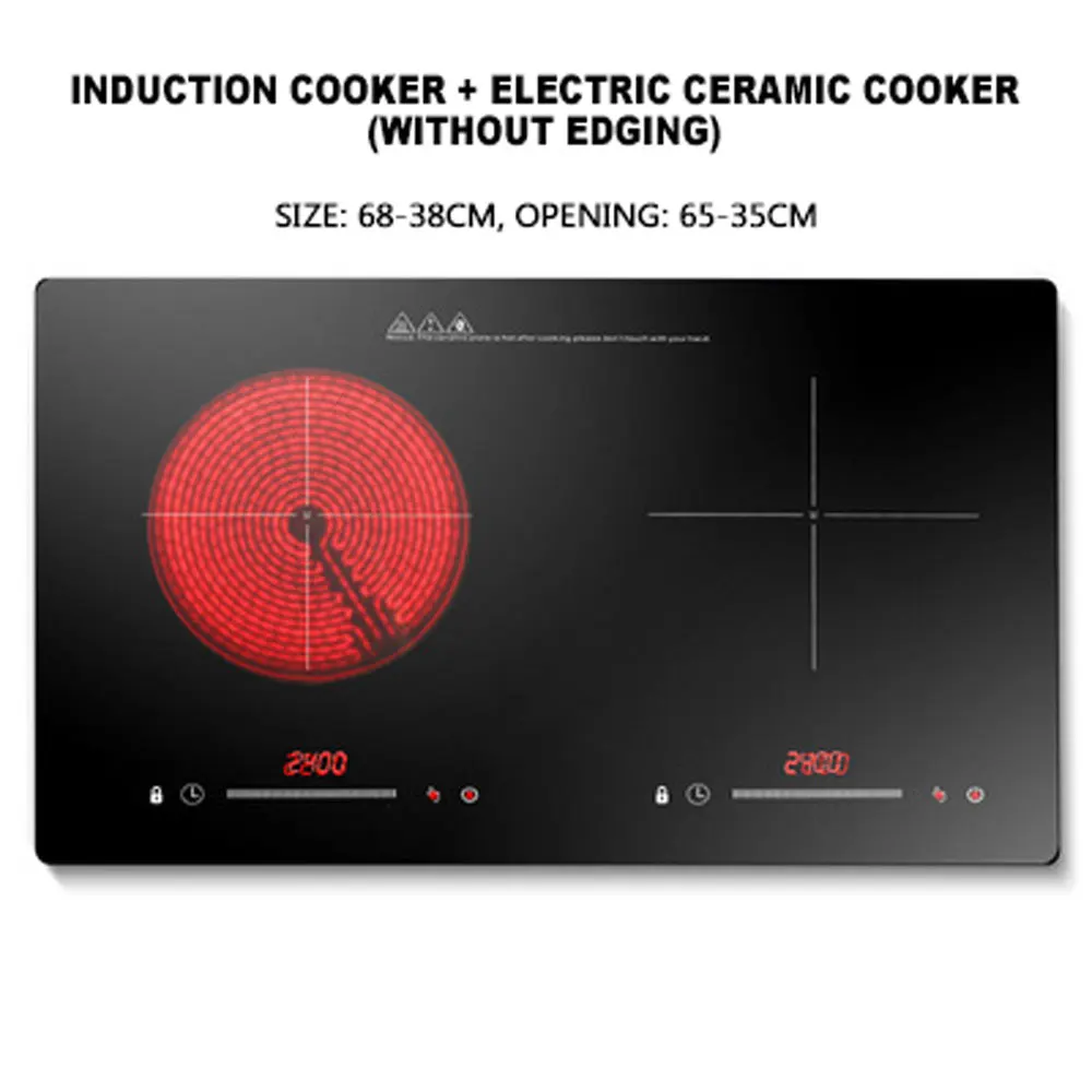 Embedded Induction Cooker Double-Head Household High-Power Frying Electric Ceramic Cooker Double-Stove Built-In Desktop