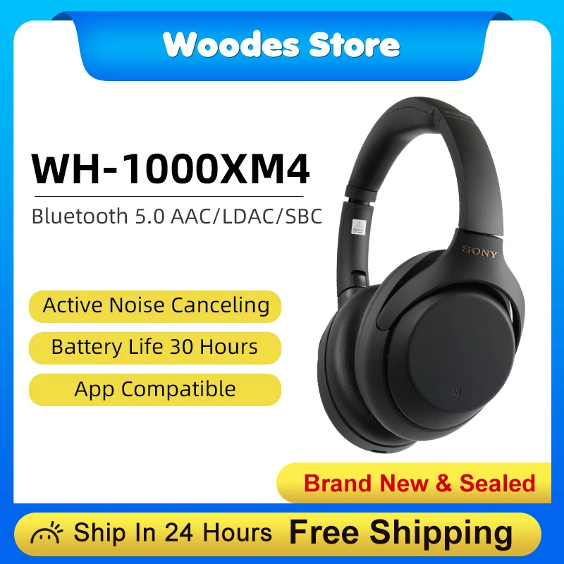 Sony WH-1000XM4 Wireless Noise Canceling Stereo Headphone WH1000XM4  Headphones Silent White Limited Edition