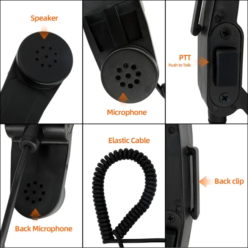 Tactical Headset Adapter Kenwood Plug 2-pin H250 PTT Speaker Microphone Used To Connect Tactical Headset Walkie-talkie BK