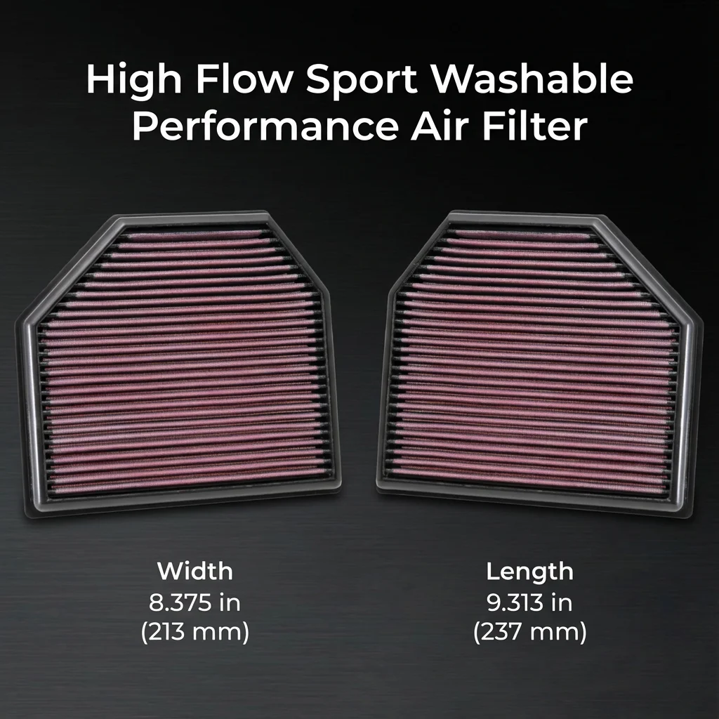 K&N vervangingsfilter passend voor BMW M2 3.0 2012- / M3 3.0