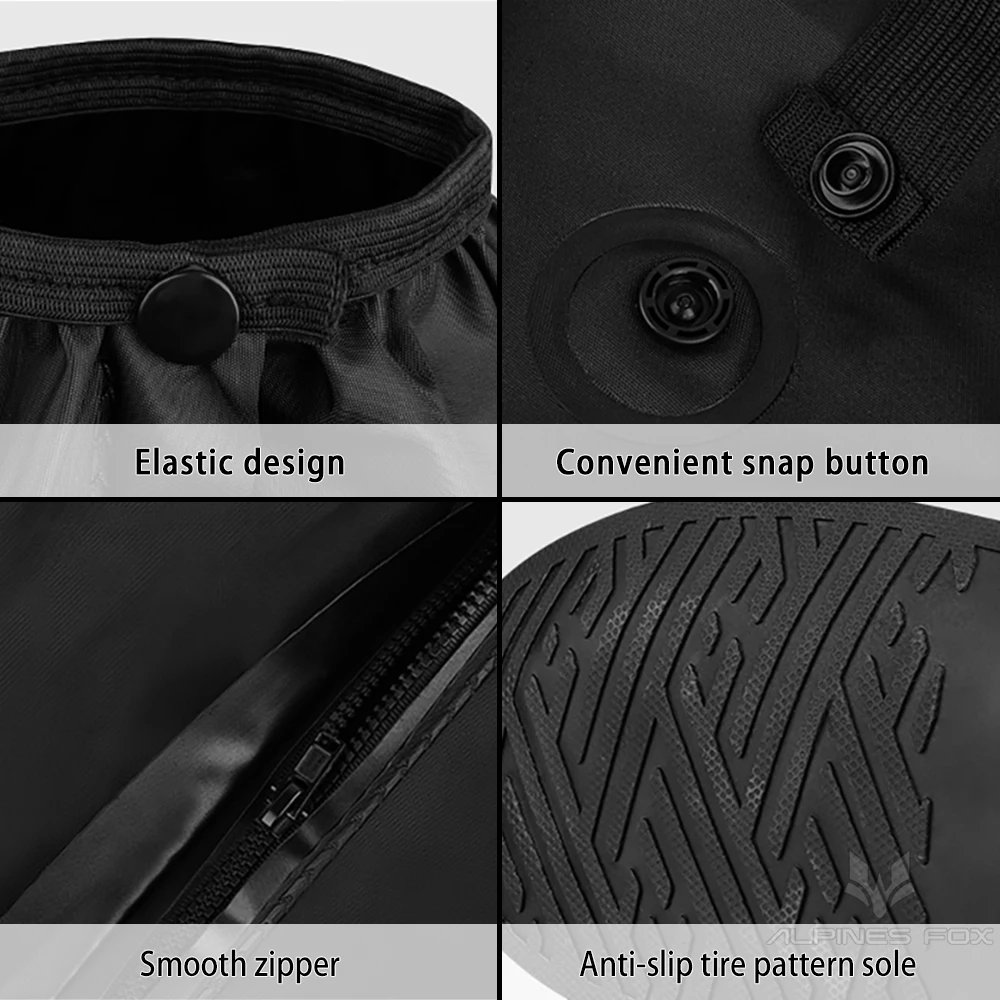 High Tube Motorcycle Rain Shoes Cover Waterproof Resuable Anti-Slip Motorbike Cycling Bike Rain Boot Covers Fishing Hiking Shoes