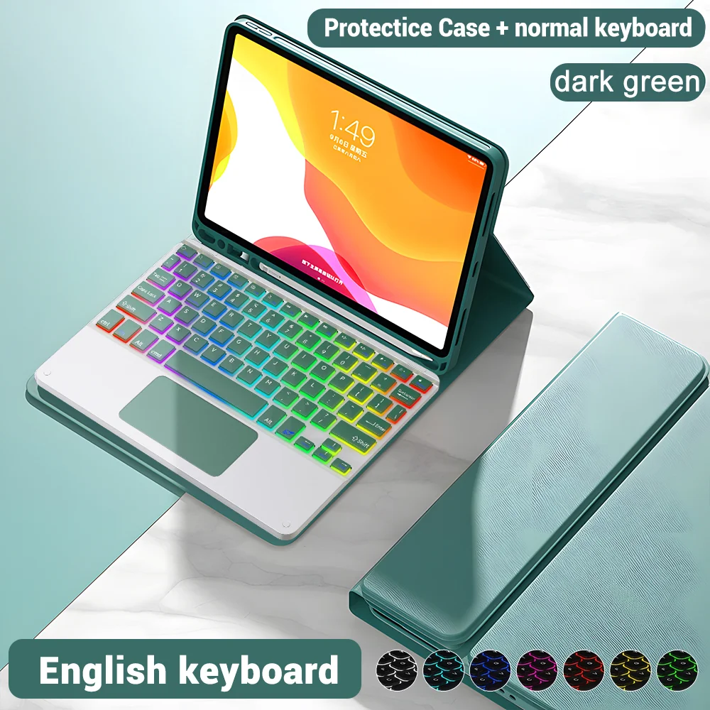 Illuminated Tablet Keyboard Case with Magnetic Attachment